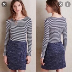 Dolan Black and White Striped Long Sleeve Dress, Left Cost Collection- Size M